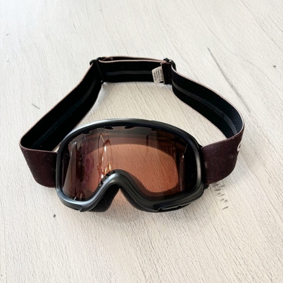Vintage SMITH OPTICS Classic Snow Goggles Black Gray Color Lens Used Made In USA - Picture 1 of 8